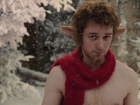 James McEvoy as Mr. Tumnus Forest Outfit, Mr Tumnus, Jamesy Boy, Narnia 3, Prince Caspian, Scottish Actors, Your Spirit Animal, Stage Makeup, James Mcavoy