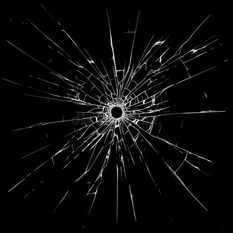 Bullet hole in glass. Broken glass / bullet hole in vector , #AFF, #glass, #hole, #Bullet, #vector, #bullet #ad Big Data Visualization, Bullet Hole, Broken Screen Wallpaper, Airbrush Designs, Black Paper Drawing, Broken Screen, Black Holes, Shattered Glass, Broken Glass