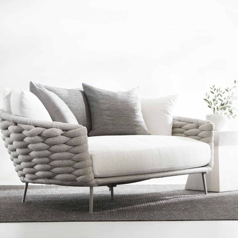 Daybed | Bernhardt Contemporary Nordic, Fabric Weave, Modern Daybed, Daybed Covers, Outdoor Daybed, Bernhardt Furniture, Grey Pillows, Back Pillow, Furniture Inspiration