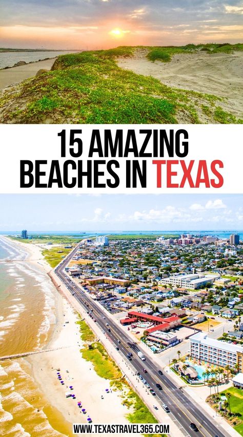 15 Amazing Beaches in Texas Corpus Christi Texas Beach, Texas Beach Vacation, Beaches In Texas, Surfside Beach Texas, Crystal Beach Texas, Clear Water Beach, Texas Travel Weekend Getaways, Best Beaches In Texas, Roadtrip Ideas