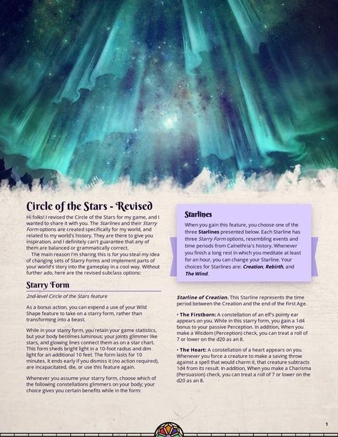 Circle Of Stars Druid, Stars Druid, Druid Circle, Unearthed Arcana, One D, Custom Tags, I Am Game, World History, Rocks And Crystals