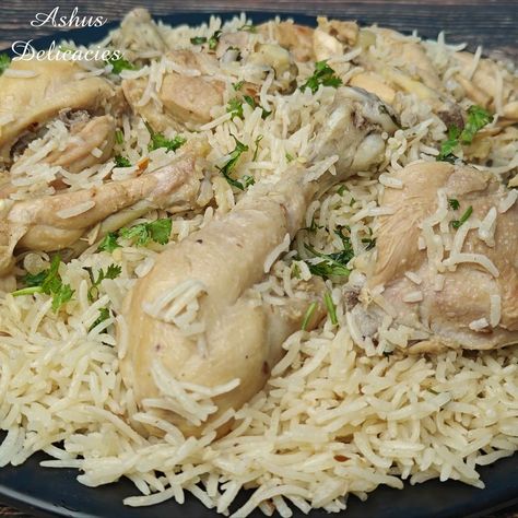 White Chicken Pulao | pilaf, chicken meat | White Chicken Pulao | By Ashus Delicacies | Facebook White Pulao Recipe, Chicken Pulao, Yakni Pulao Chicken Recipe, Chicken Pulao Recipe, Different Types Of Pulao, Chicken Kabuli Pulao Recipes, Kabuli Pulao Afghanistan, Pulao Recipe, White Chicken