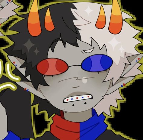 Homestuck Sollux X Dave, Clowndots Homestuck, Sollux Fanart, Sollux Pfp, Sollux Captor Icon, Sollux Captor Fanart, Karkat Fanart, Homestuck Sollux, Homestuck Karkat