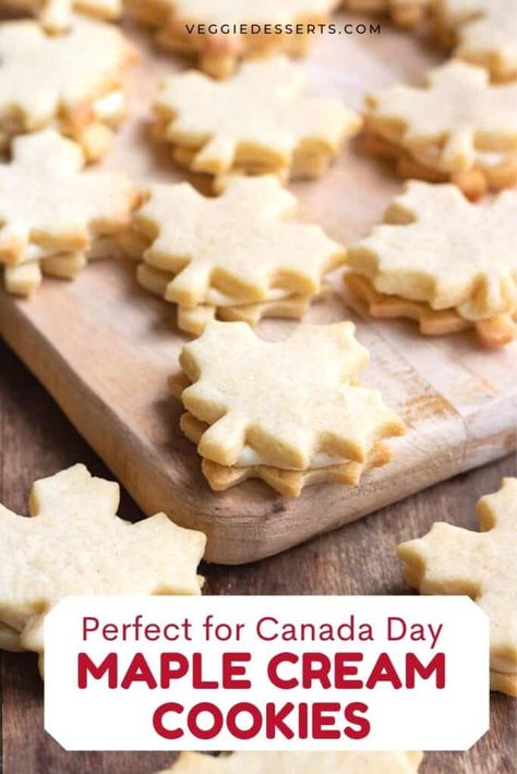 Maple Cookies Recipe, Syrup Cookies, Maple Syrup Cookies, Cream Filled Cookies, Maple Leaf Cookies, Fall Cookie Recipes, Cookie Sandwich Recipes, Maple Recipes, Maple Cookies