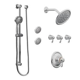 Moen Transitional Chrome 2-Spray Shower Bar System at Lowes.com Moen Shower System, Master Bath Vanity Lighting, Half Bathroom Decor, Shower Bar, Spa Shower, Steam Showers Bathroom, Body Sprays, Slide Bar, Custom Shower