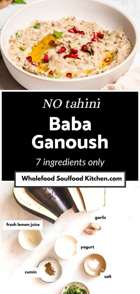 This baba ganoush recipe is deliciously creamy and bursting with smoky flavors. It's also super easy to make plus there's NO tahini needed- an ingredient a lot of us don't stack at home! Eggplant Baba Ganoush Recipe, Babaganoush Recipe Without Tahini, Baba Ganoush Recept, Baba Ganoush Recipe Without Tahini, Easy Baba Ganoush Recipe, Healthy Sauce Recipes, Baba Ganush, Baba Ganoush Recipe, Babaganoush Recipe