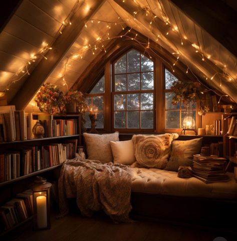 Cozy Home Library, Separating Rooms, Balcony Ideas Apartment, Attic Bedroom, Dream House Rooms, Cozy Room Decor, Aesthetic Rooms, Dream Room Inspiration, Balcony Ideas