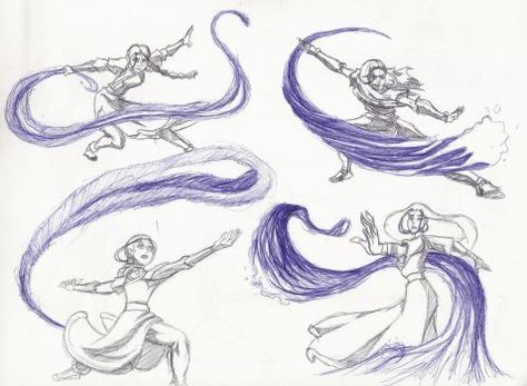 Avatar Waterbending, Avatar Bending, Water Bending, Drawings Of People, Super Powers Art, Sketch Poses, Avatar The Last Airbender Art, Poses References, Art Poses