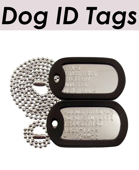 Personalized Military Dog Tags - Stainless Steel Army Dog Tag, Dog Tags Military, Pet Care Tips, Dog Id Tags, Personalized Tags, Id Tag, Dog Tags, Small Pets, Ring Necklace