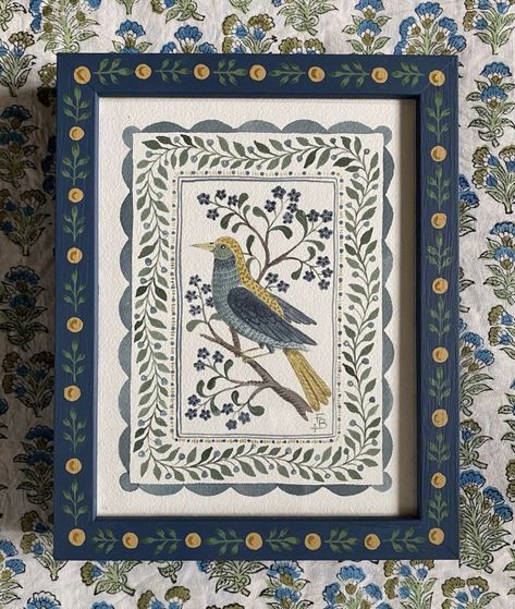 Inspired Living Spaces Only Friends, William Butler Yeats, Painted Picture Frames, Hand Painted Frames, Pola Kristik, Loving Life, Arte Sketchbook, Folk Art Painting, Inspired Living