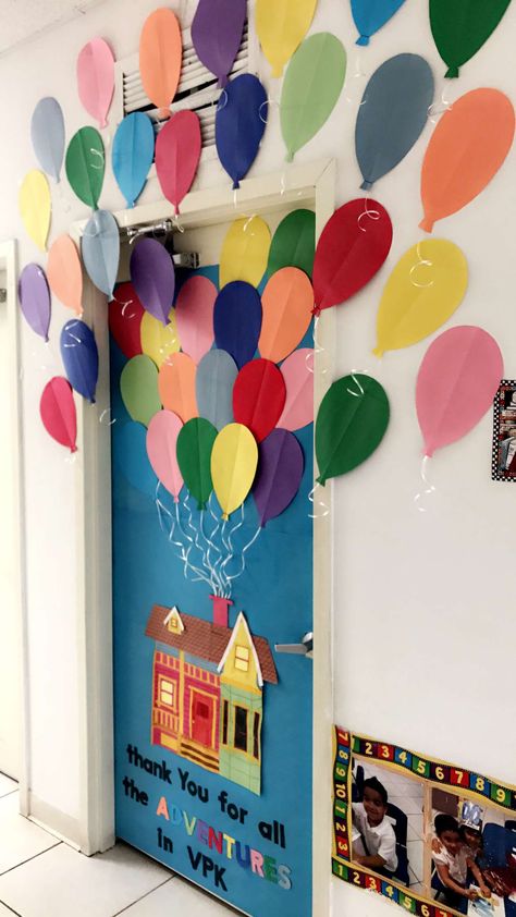 Up movie Disney classroom door decoration graduation Up Movie Door Decoration, Disney Up Classroom Door, Movie Theme Door Decorations Classroom, Fun Classroom Door Decorations, Up Themed Classroom Door, Disney Castle Door Decorations Classroom, Up Themed Door Decorations, Family Tree Decorations Classroom, Door Kindergarten Ideas