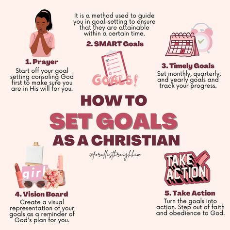 How To Goal Set, How To Improve Your Relationship With God, Christian Goals For The New Year, Christian New Year Goals, God Sized Goals, Christian Woman Routine, Christian Goal Setting, Christian Influencer Instagram, How To Have A Christian Glow Up