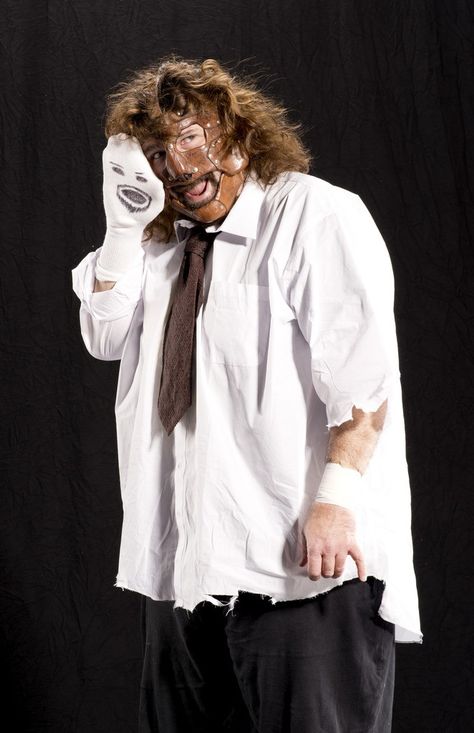 Mankind Wrestler Character Design, Mankind Wwe, Wwe Aesthetic, Wwe Costumes, Wrestling Pics, Wrestling Shorts, Dragon Punch, Elvis 68 Comeback, Elvis 68 Comeback Special