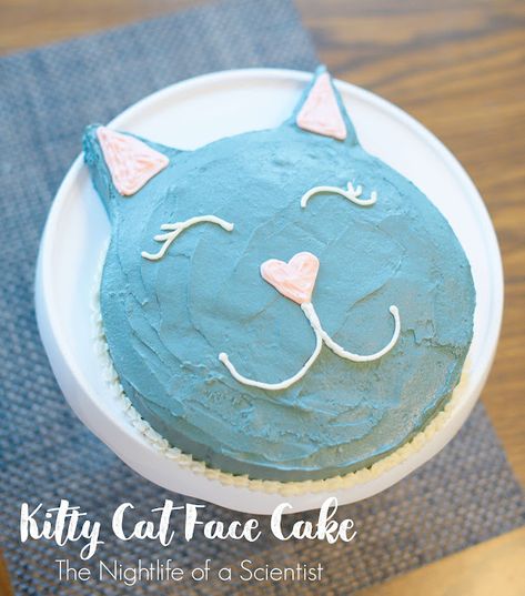 Kitty Cat Face Cake Diy Kitty Cake Cat Birthday, Cat Cake Ideas Easy, Cat Cake Diy Easy, Kitty Smash Cake, Cat Face Cakes Birthday, Easy Kitty Cake, How To Make A Cat Cake, Kitty Cat Cake Ideas, Easy Cat Cakes For Kids