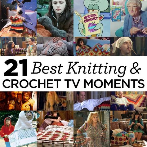 21 Best Knitting and Crochet Moments in... | Top Crochet Patterns Movie Knitting Patterns, Crochet In Tv And Movies, Crochet From Tv Shows, Crochet In Movies, Crochet From Movies, Crochet Images, Top Crochet Pattern, Crochet Best, Fiber Crafts