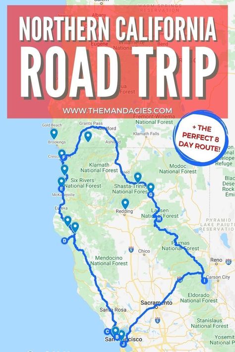 A Northern California road trip is one of the most beautiful routes in California! Save this to read the ultimate guide to a road trip in Northern California, including hiking trails, viewpoints, Redwood National Park, and Fern Canyon for a great start to your Pacific Coast Highway Road Trip. #California #NorthernCalifornia #Redwoods #Roadtrip #hiking #PNW #pacificnorthwest #travel #USAtravel #usa #redwoodnationalpark #ferncanyon #photography Northern California Road Trip, California Road Trip Itinerary, Pacific Coast Road Trip, Fern Canyon, Pacific Coast Highway Road Trip, California Coast Road Trip, California Roadtrip, Road Trip Map, Usa Roadtrip