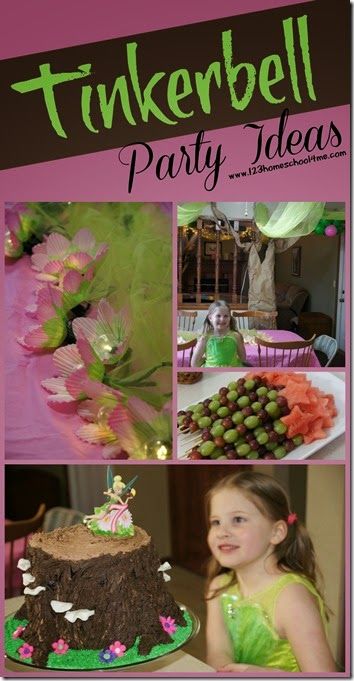 Tinkerbell Birthday Party Ideas - Super clever ideas for decorating for a Tinkerbell birthday party, food to eat, pixie hollow cake, and lots of fun game ideas! Fairies Party, Tinkerbell Birthday, Fairytale Garden, Fairy Tea Parties, Tinkerbell Party, Fairy Garden Party, Party Plan, Fairy Birthday Party, Fairy Party