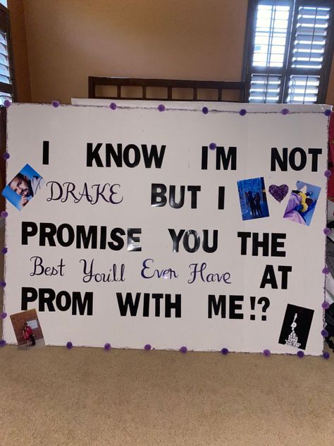 Oreo Hoco Proposal, Drake Prom Poster, Drake Themed Hoco Poster, Drake Hoco Poster Ideas, Twirp Proposals Ideas, Ivan Cornejo Hoco Proposal, Hoco Proposals Cheerleaders, Hoco Signs Drake, Drake Campaign Posters