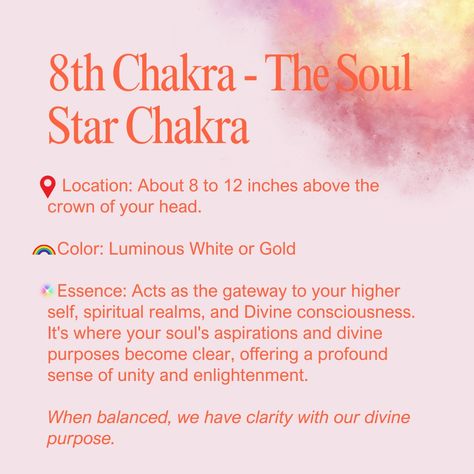 🌌✨ Dive deep. Let's explore the realms beyond the traditional 7 chakras—learn a bit about the Higher Energy Centers: Chakras 8, 9, and 10. Swipe through this carousel to learn a bit more about the lesser-talked about chakras! ✨🌌👁️💫 Curious about how to connect with these high vibrational energies? Engage with these chakras through meditation, visualization, and asking for guidance as you open up to higher states of consciousness. 📩 Share or save this post for reference, and comment below h... 8th Chakra, Chakra Locations, Higher State Of Consciousness, Vibrational Energy, 7 Chakras, High Energy, Consciousness, Heart Chakra, Chakra