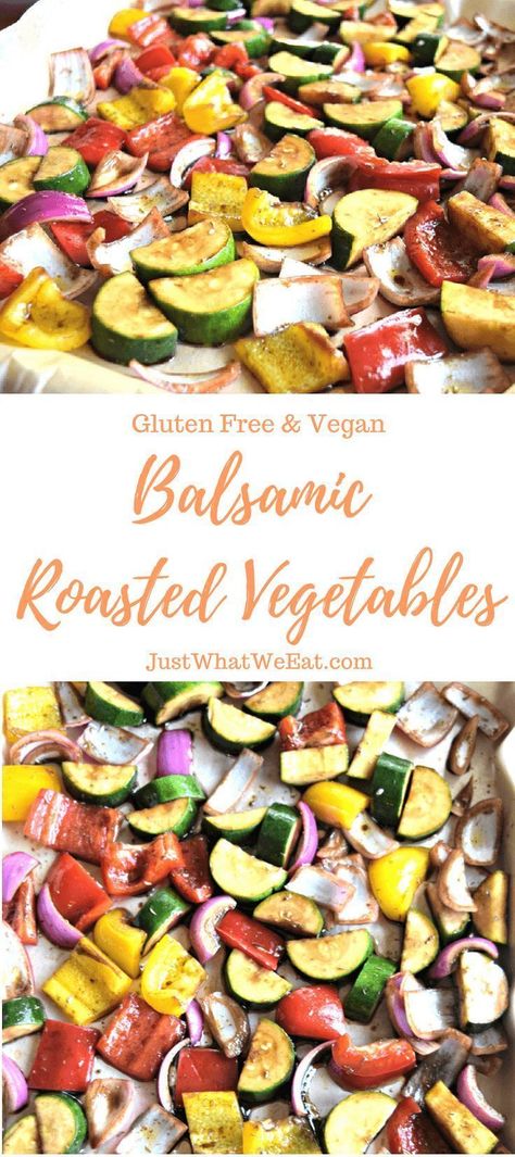 Balsamic Roasted Vegetables, Balsamic Vegetables, Gluten Free Sides Dishes, Roasted Vegetable Recipes, Vegan Side Dishes, Vegan Sides, Keto Foods, Roast Recipes, Healthy Side Dishes