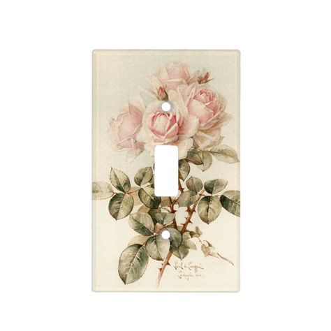 Rose Nursery, Electrical Outlet Covers, Victorian Decor, Hearth And Home, Romantic Roses, Light Switch Cover, Light Switch Plates, Rose Lights, Vintage Victorian