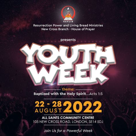 Youth Week Social Media Post for a church Youth Week Flyer Design, Church Poster Design, Church Poster, Church Graphic Design, Cross Roads, Flyer Design Templates, Wedding Programs, Design Concept, Media Post