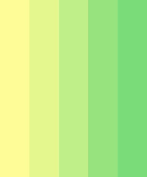 Pastel Yellow-Green Gradient Color Palette Color Palette Light Green, Light Green Pallet Color, Pastel Green Palette, Yellow Green Colour Palette, Yellow Green Palette, Yellow And Green Color Palette, Green Yellow, Green Gradient, Green Yellow Color Palette