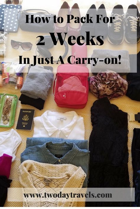 Pack For 2 Weeks, Travel Light Packing, Carry On Packing Tips, Minimalist Packing, Vacation Videos, Carry On Packing, Travel Capsule, Couple Travel, Travel Budget