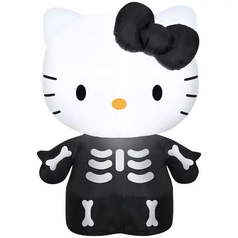 Hello Kitty Decorations, Dekorasi Halloween, Images Hello Kitty, Black Skeleton, Easy Halloween Decorations, Skeleton Costume, Christmas Decorations For Kids, Halloween Inflatables, Hello Kitty Backgrounds