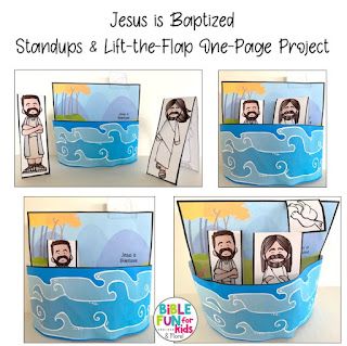 Jesus is Baptized One-Page Craft | Bible Fun For Kids Jesus Is Baptized Craft Preschool, Jesus Baptized Craft, John The Baptist Prepares The Way Craft, Baptism Of Jesus Craft For Kids, Baptism Crafts For Kids Sunday School, Jesus Is Baptized Craft For Kids, John The Baptist Craft Preschool, Baptism Crafts For Kids, John Baptizes Jesus Craft