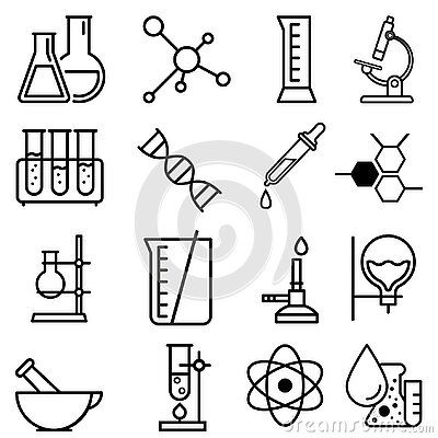 chemical-lab-vector-icons-set-research-illustration-sign-collection-chemistry-biotechnology-symbol-can-be-used-web-mobile Science Logo Design Ideas, Research Symbol, Chemistry Design Ideas, Chemistry Doodles, Chemistry Symbols, Chemistry Illustration, Chemistry Icon, Chemical Symbols, Chemistry Drawing