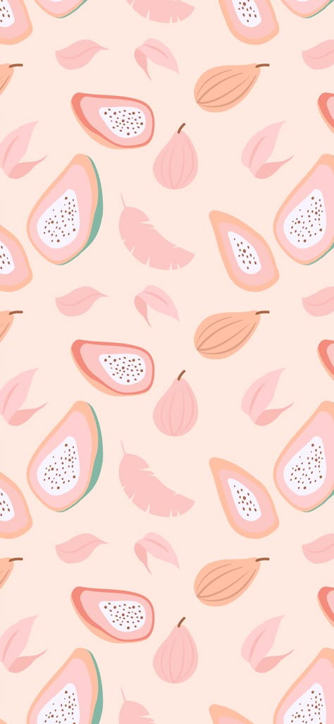 Cute and delicous summer fruit wallpaper - use as wallpaper or background for iPhone or Android #aesthetic #homescreen Fruit Iphone Wallpaper, Summer Fruit Wallpaper, Fruit Wallpaper Pattern, Iphone Wallpaper Orange, Summer Prints Wallpaper, Android Aesthetic, Background For Iphone, Aesthetic Homescreen, As Wallpaper