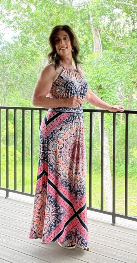 Transgirl Outfits, Trans Girl Outfits, Canvas Photo Transfer, Trans Outfit, Femininity Tips, Female Boxer, Harness Fashion, Colorful Maxi Dress, Appaloosa Horse