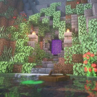 Minecraft Enchantments, Minecraft Portal, Nether Portal, Spruce Forest, Portal Design, Minecraft Things, Bangunan Minecraft, Minecraft Modern, Minecraft Cottage