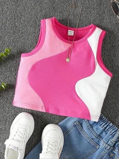 Crop Tops Colorful, Pink And Purple Clothes, Colourful Outfits Summer, Colourful Tops, Preppy Kids Clothes, Preppy Tank Tops, Cute Tops For Teens, Whimsical Clothes, Magenta Fashion