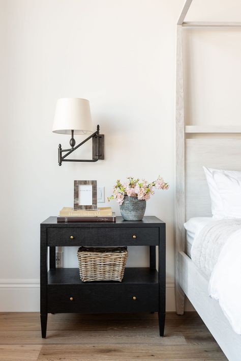 The Sunset House: The Bedrooms - Studio McGee Mcgee Home, Black Nightstand, Modern Farmhouse Bedroom, Small Bedroom Designs, Design Basics, Bedroom Studio, Studio Mcgee, Farmhouse Bedroom, Shop Chair