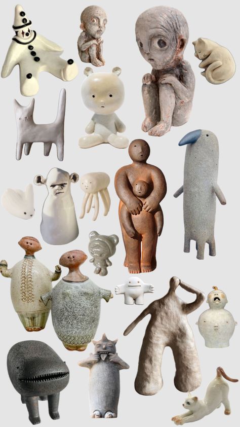 #white #neutrals #ceramic #ceramicfigures #aesthetic #small #cute #brown #clay #clayfigures Small Ceramic Figures, Clay Monsters, Clay People, People Cutout, Brown Clay, People Figures, Clay Inspiration, Ceramic Figures, Clay Figures