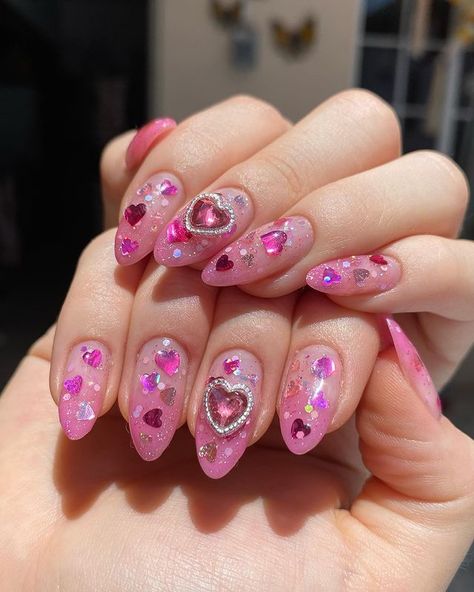 Barbie Pink Nails, Barbie Nails, Beauty Hacks Nails, Pink Nail Designs, Kawaii Nails, Pink Nail, Homecoming Nails, Dream Nails, Fire Nails