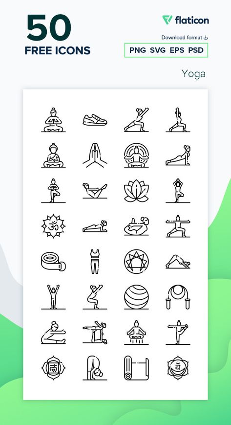 Icon Pack: Yoga | Lineal Yoga Icon, Yoga Vector, Free Icons Png, Design Apps, Yoga Logo, Journal Lists, Doodle Fonts, Yoga Design, Yoga Center