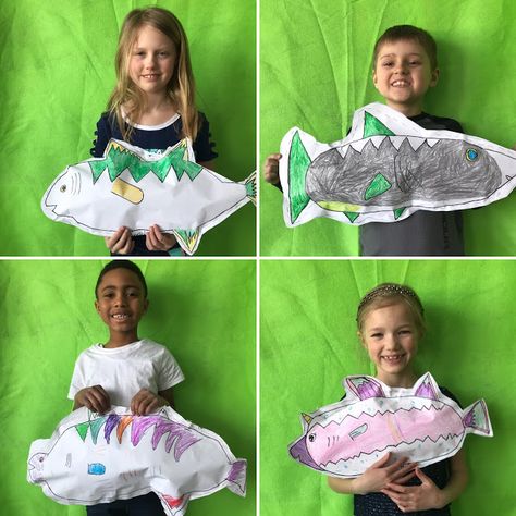 Mini Matisse: 1st Grade Fish Art Project, Ocean Art Projects, Stuffed Fish, 3d Art Projects, Elementary Art Rooms, 2nd Grade Art, Art Teaching, Teacher Inspiration, Elementary Art Projects