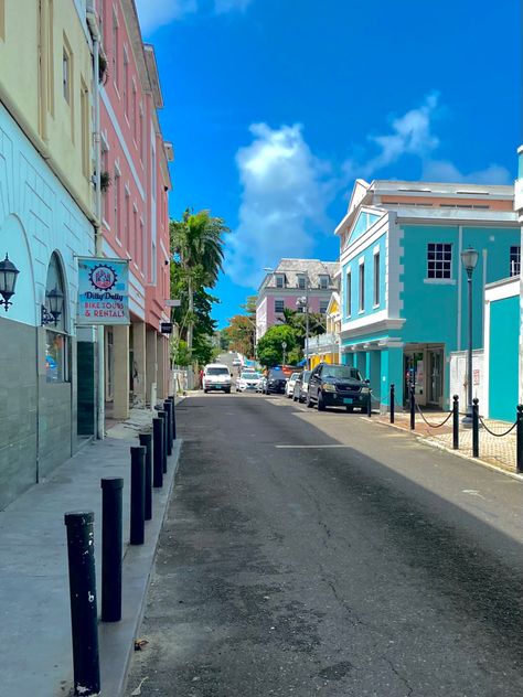 Nassau
Bahamas 
Road
Building
Colorful buildings
Colourful buildings
Cars
Tropical
Island Aesthetic Road, Bahamas Beach, Bahamas Travel, Bahamas Vacation, Bahama Mama, Bahamas Cruise, Senior Trip, Nassau Bahamas, Colorful Aesthetic