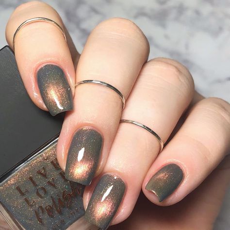 мια🌿 on Instagram: “#StellarHolo x @livelovepolish Galaxy Trio 🌌 Have you seen anything more magnetic? Pun fully intended lol The second polish in this trio is…” Halloween Nails Square Short, Nails French Tip Short, Fall Nails French Tip, Halloween Nails Square, Fall Nails French, Nails Square Short, French Tip Short, Brown Nail Designs, Brown Nail