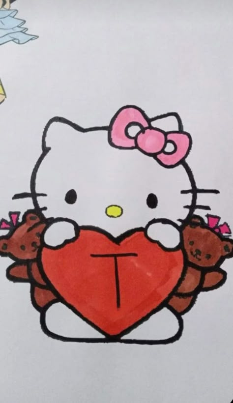 Drawing For Ur Boyfriend, Cute Drawings To Make For Your Boyfriend, Hello Kitty Love You, Cute Ily Drawings, Things To Draw My Boyfriend, Mini Hand Drawing, Drawings Ideas For Boyfriend, Something To Draw For Your Boyfriend, Fill In Drawings