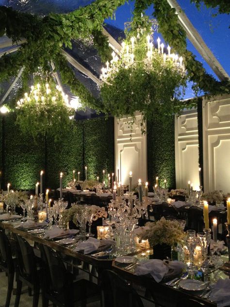 {Wedding Trends} Strictly Long Tables - Part 2 | bellethemagazine.com Indoor Garden Wedding, Tafel Decor, Garden Wedding Reception, Garden Wedding Decorations, Desi Wedding, Mod Wedding, Garden Parties, Black Tie Wedding, Wedding Themes