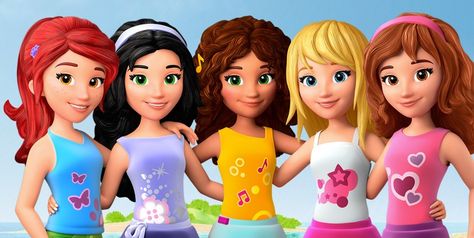 lego friends tv show | Lego Friends logo Five Cartoon Friends, Five Best Friends Pictures Cartoon, Four Friends Cartoon, Five Best Friends Pictures, Five Girls Friends, Layla Core, Shimmer And Shine Characters, Lego Friends Birthday Party, Lego Friends Birthday