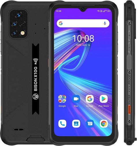 MIDIGI Bison X10G NFC Rugged Smartphone, Rugged Cell Phone Unlocked, 4+64G, IP68/IP69K Waterproof, Android 11, NFC, 6.53" FHD Screen, 6150mAh Battery, 4G Dual SIM Rugged Cell Phones, Rugged Smartphone, Underwater Camera, Unlocked Cell Phones, Memory Storage, T Mobile, Outdoor Tools, Phone Support, Wireless Networking