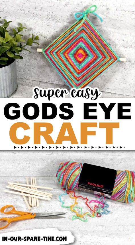 Gods Eyes Craft, God’s Eyes Craft, Talking To God Craft, Gods Eye Craft How To Make Video, God’s Eye Yarn Craft, Diy Gods Eye, God Eyes Craft, Awana Sparks Crafts, How To Make Gods Eyes