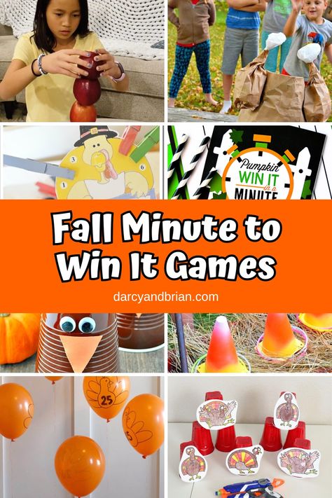 Looking for some entertaining activities for your family this fall? Check out our curated list of fall minute to win it games! These silly and fun challenges will have everyone on their feet, exercising their quick thinking skills. Whether you're celebrating Thanksgiving at home or in the classroom, these games are perfect for creating unforgettable memories. Get ready for some laughter and friendly competition! Turkey Games, Thanksgiving Family Games, Fall Party Games, Classroom Party Games, Fun Thanksgiving Games, Best Family Board Games, Thanksgiving Games For Kids, Thanksgiving Classroom, November Activities