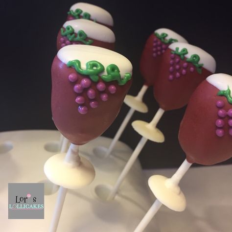 Wine glass cake pops by Lori's Lollicakes. Wine and design party ideas. Wine cake pops. Wine Cake Pops, Design Party Ideas, Wine Glass Cake, Wine Cake, Pop Ideas, Bakery Menu, Bakery Ideas, Glass Cake, Food Pics