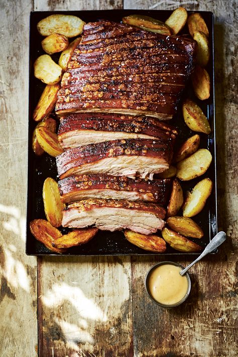 Pork belly with membrillo alioli | Food and Travel Magazine Figgy Pudding, Spanish Cuisine, Travel Magazine, Big Green Egg, Food And Travel, Sunday Roast, Green Eggs, New Cookbooks, Seasonal Recipes